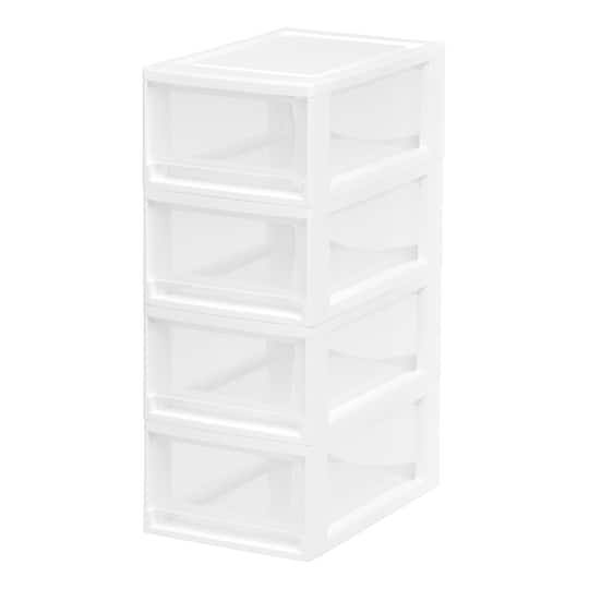 Iris® Clear Small Stacking Drawer, 4ct.